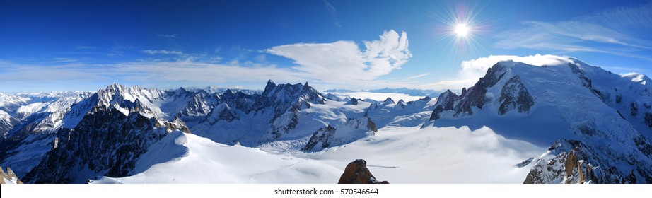 European Alps - Mont Blanc Panoramic View