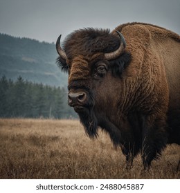 The European bison, also called wisent, is the heaviest land animal wild in Europe today.  Once hunted to extinction in the wild, they've made a comeback thanks to conservation efforts. These massive 