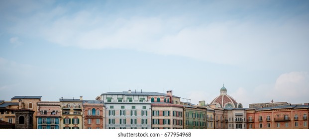 European Building Structure Under The Blue Sky