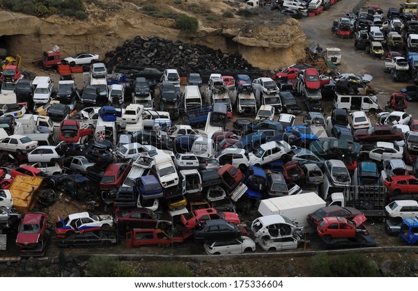 European\
Car Scrapping in Tenerife Canary Island\
Spain