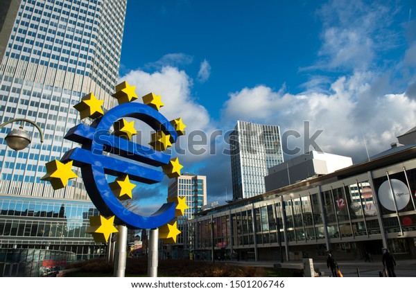 The European Central
Bank is the central bank for the euro and administers monetary
policy of the eurozone. The headquarter is in Frankfurt,
Germany,December 2018