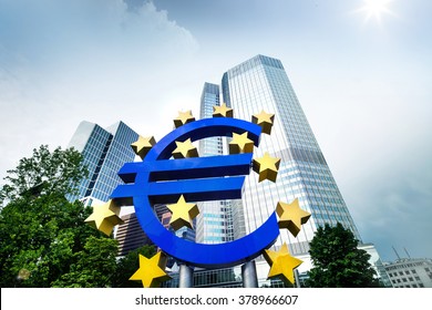 European central bank. Euro. Frankfurt city. Business and finance concept. - Shutterstock ID 378966607