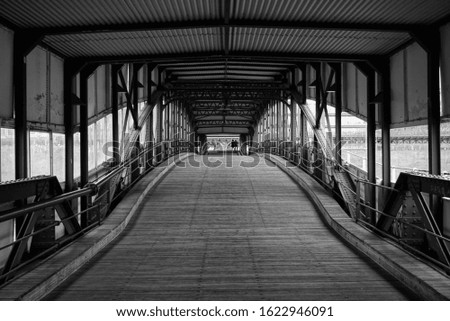 Similar – Speicherstadt Fußgängerbrücke