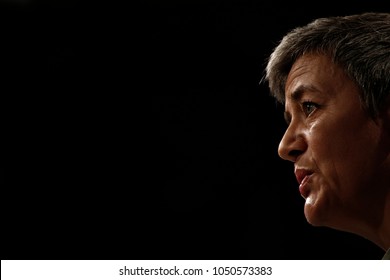 European Commissioner For Competition Margrethe Vestager Gives A Press Conference In Brussels, Belgium On Dec. 7, 2016 