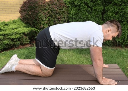 European man does lower back exercises for spine