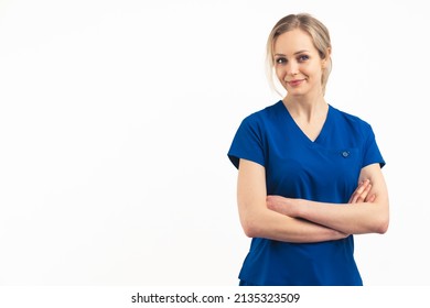 European middle-aged female doctor over white background. Isolated studio shot. Healthcare concept. High quality photo - Powered by Shutterstock