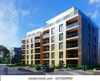 European Modern apartment residential quarter. Other outdoor facilities. - Shutterstock ID 1073204900