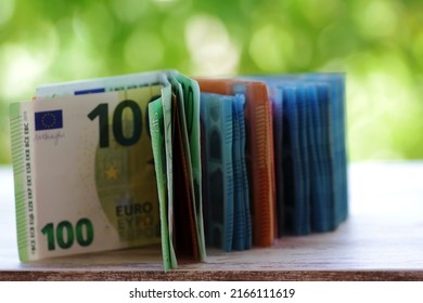 European money, closeup of portuguese bank notes