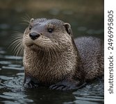 European Otter: Encounter the European Otter, a majestic and elusive aquatic hunter. With its dark brown fur, sleek body, and webbed feet, this solitary otter navigates rivers,