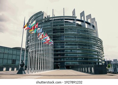The European Parliament building, in Strasbourg, France - Shutterstock ID 1927891232