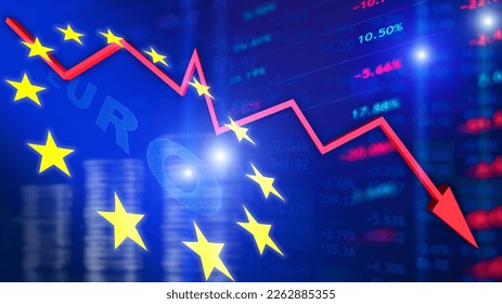 European stock market fall concept - Shutterstock ID 2262885355