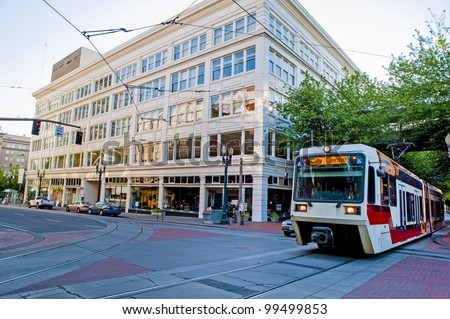 European style streetcars in Portland Oregon