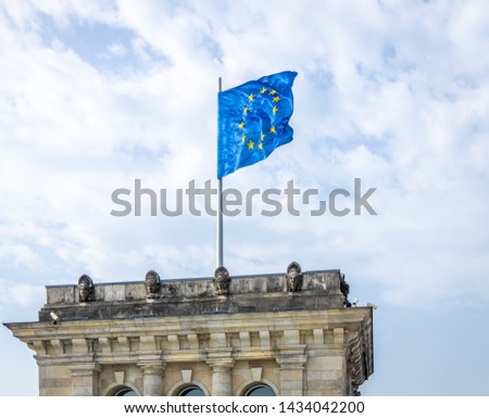 Similar – Image, Stock Photo European flag on the Reichstag