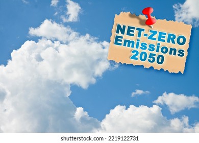 European Union sets new climate law: net-zero emissions are now a target for 2050 - Carbon Neutrality concept against a cloudy sky - Shutterstock ID 2219122731