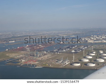 The Europoort, part of the port of Rotterdam. 