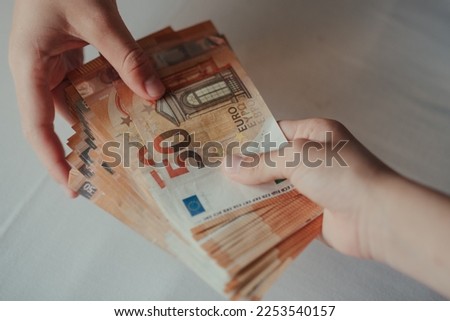 Euros, Money - euro cash background. Euro Money Banknotes - tangent policy