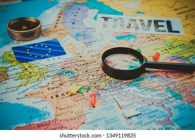 Eurotrip Map Backround Stock Photo 1349119835 | Shutterstock