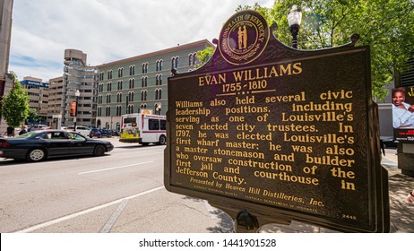 Evan Williams Information Board In Louisville - LOUISVILLE. KENTUCKY - JUNE 14, 2019