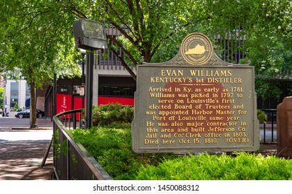 Evan Williams Information Board In Louisville - LOUISVILLE, KENTUCKY - JUNE 14, 2019