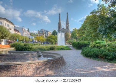 Evangelical Church In Center Of Baden Baden In Germany