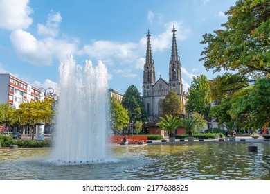 Evangelical Church In Center Of Baden Baden In Germany