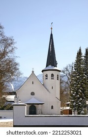 Evangelical Lutheran Church In Garmisch-Partenkirchen. Bavaria. Germany