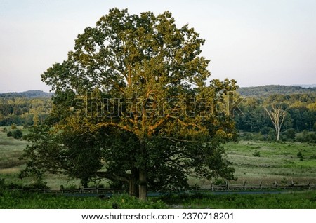 Evening approaches the beauty of Gettysburg nature