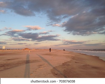 Evening Clouds At Jones Beach State Park In Long Island, NY.