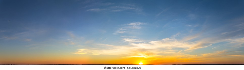 Evening Cloudy Sky Panorama