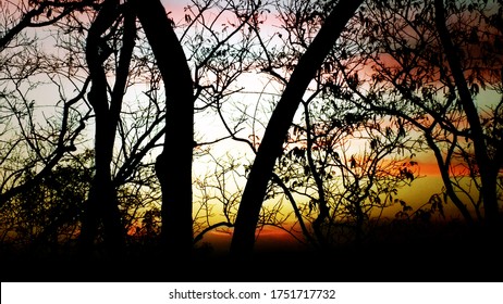 Evening Hill View From Parvati Hill Pune 