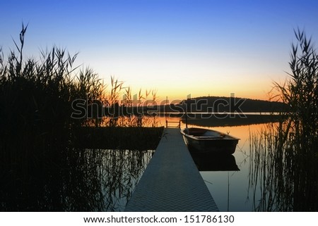 Evening at Lake Beetzsee in Brandenburg