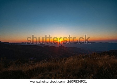 Evening light before the sun sets