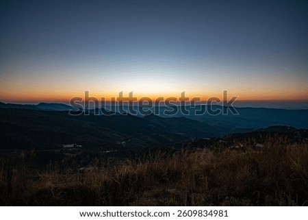 Evening light before the sun sets