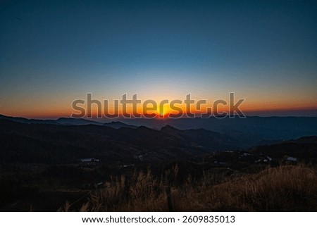 Evening light before the sun sets