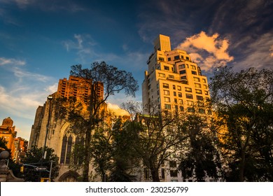 Evening Light On Old Buildings In Upper East Side, Manhattan, New York.