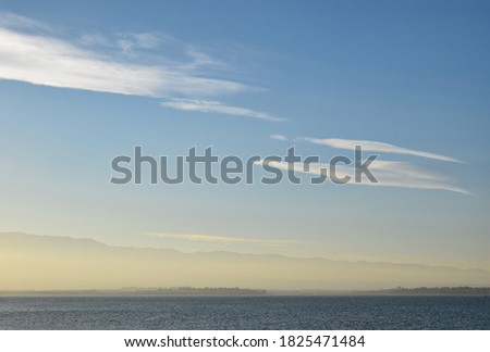 Similar – Image, Stock Photo Evening mood on the balcony. Setting sun with contours of a house.