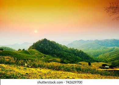 Evening with mountain views - Shutterstock ID 742629700
