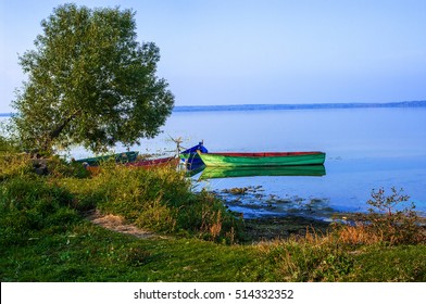 Evening On The Lake Plescheevo. Plain Lakes.