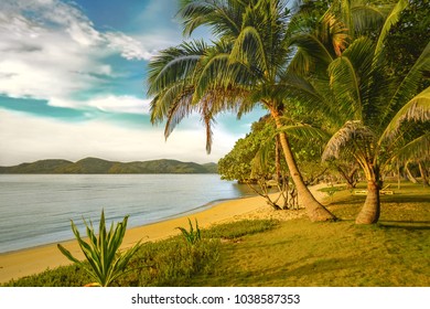 Evening on Sangat Island. Coron Bay. The province of Palawan. Philippines. - Shutterstock ID 1038587353