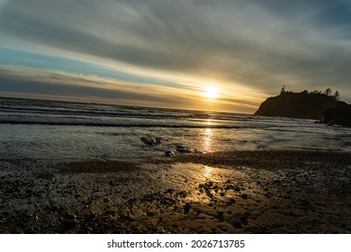 An evening in Ruby beach during summer season. 