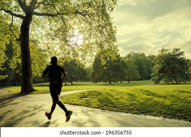 Evening Runner In London Green Park