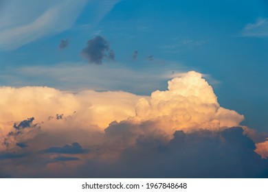 evening sky with beautiful sunlit clouds as a natural background - Shutterstock ID 1967848648