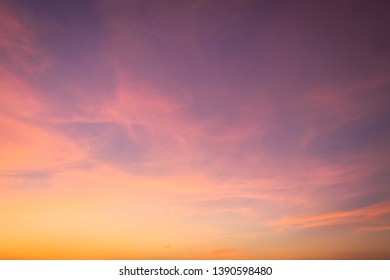Evening sky with colorful dark blue twilight in summer season - Shutterstock ID 1390598480
