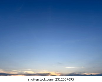Evening sky where the sun is setting. - Shutterstock ID 2312069695