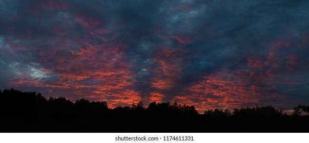 Evening Stormy Sky At Sunset