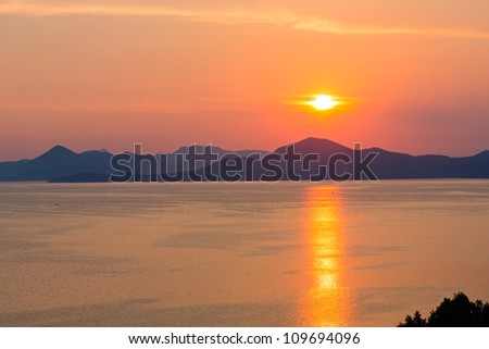 Similar – Adriatischer Sonnenuntergang