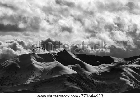 Similar – Berge/Wolken/Sonne Winter