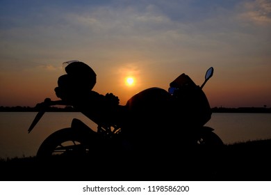 In the evening sunset