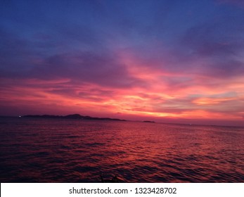 The evening sunset