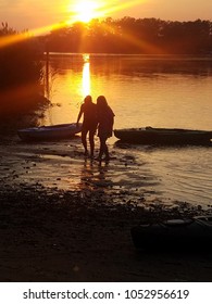 Evening sunset kyaking